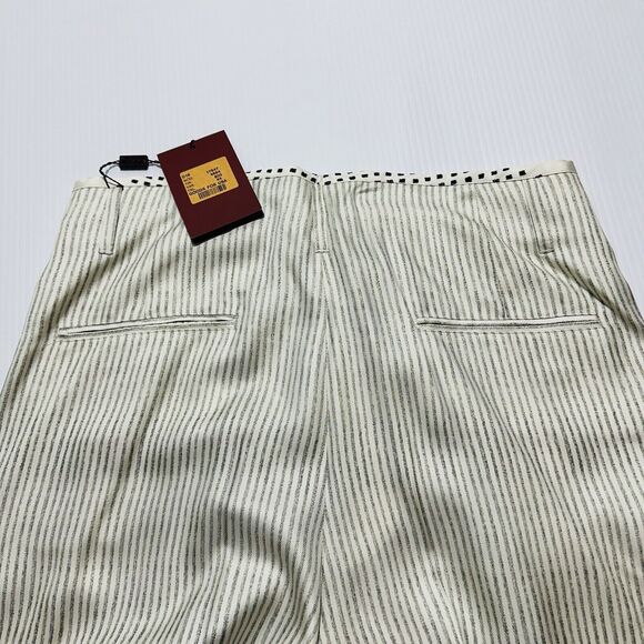 ETRO Women 42/US 6 Silk Wide Leg High Rise Aztec Ivory Gray Bandana NWT $1990 - Picture 5 of 12